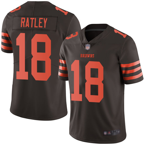 Cleveland Browns Damion Ratley Men Brown Limited Jersey #18 NFL Football Rush Vapor Untouchable